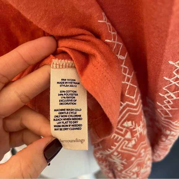 Soft Surroundings Embroidered Parisian Poet Top Size Large - Picture 9 of 9